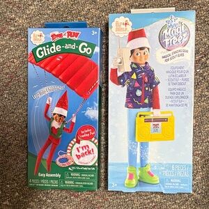 Elf on the Shelf Glide and Go & Magi Freeze Elves at Play 2 NEW Toy Sets